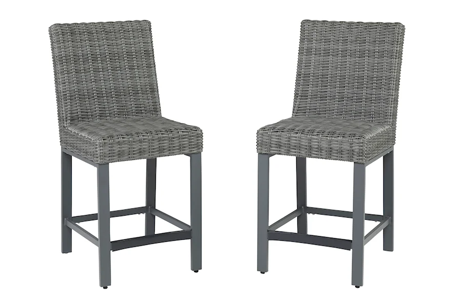 Palazzo Outdoor Barstool (Set of 2) by Signature Design by Ashley at Schewels Home