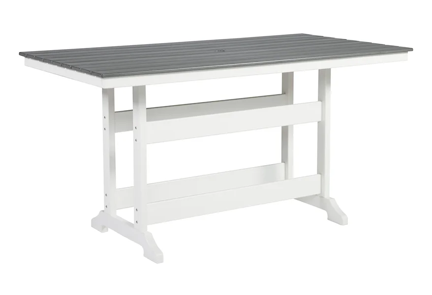 Transville Outdoor Counter Height Dining Table by Signature Design by Ashley at Zak's Home Outlet