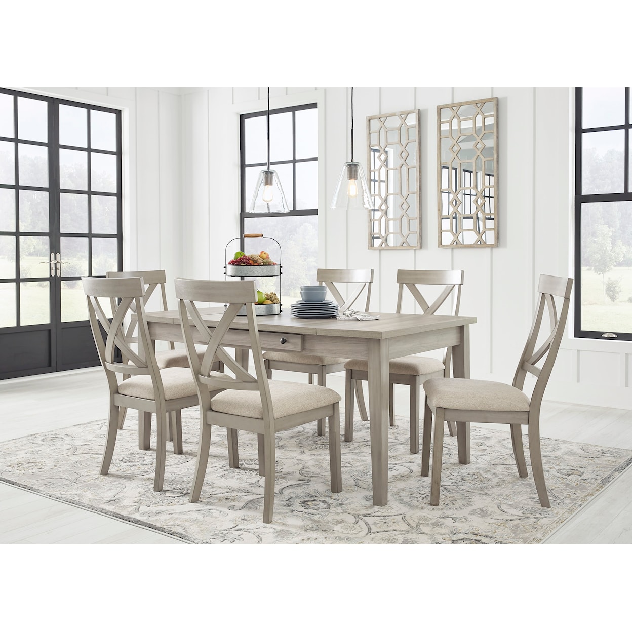 Signature Design by Ashley Furniture Parellen 7-Piece Table and Chair Set