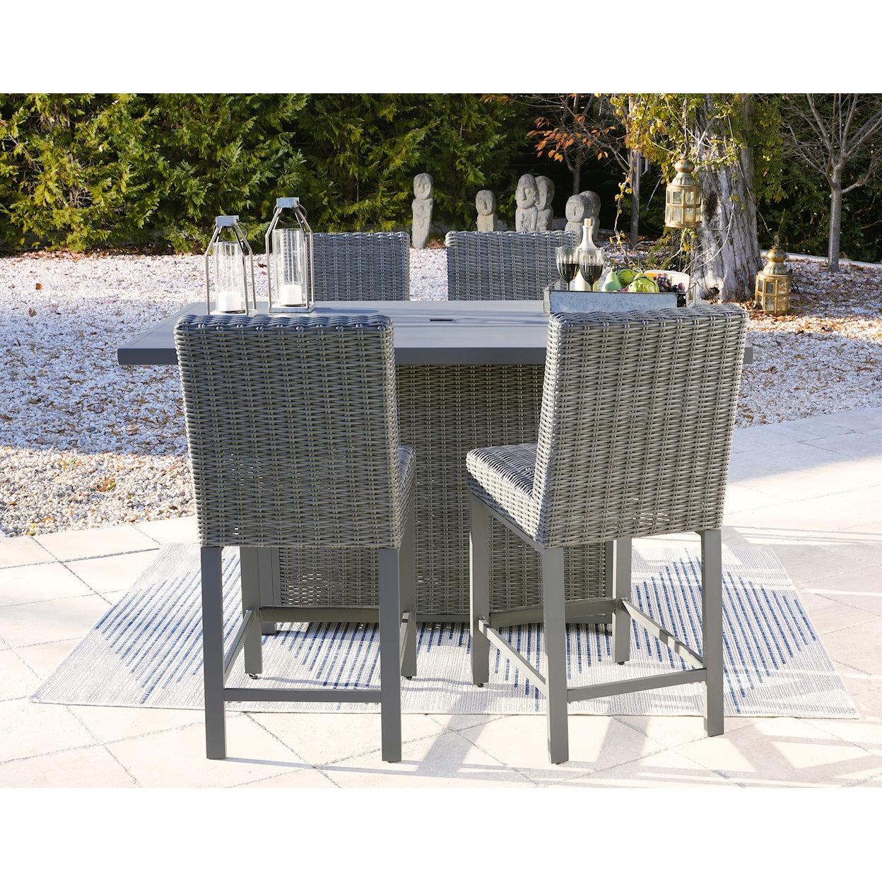 Ashley Furniture Signature Design Palazzo Outdoor Barstool (Set of 2)