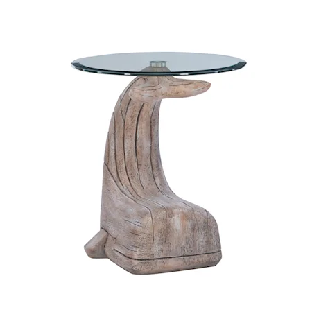 Coastal Whale Accent Table