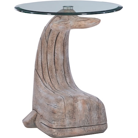 Coastal Whale Accent Table