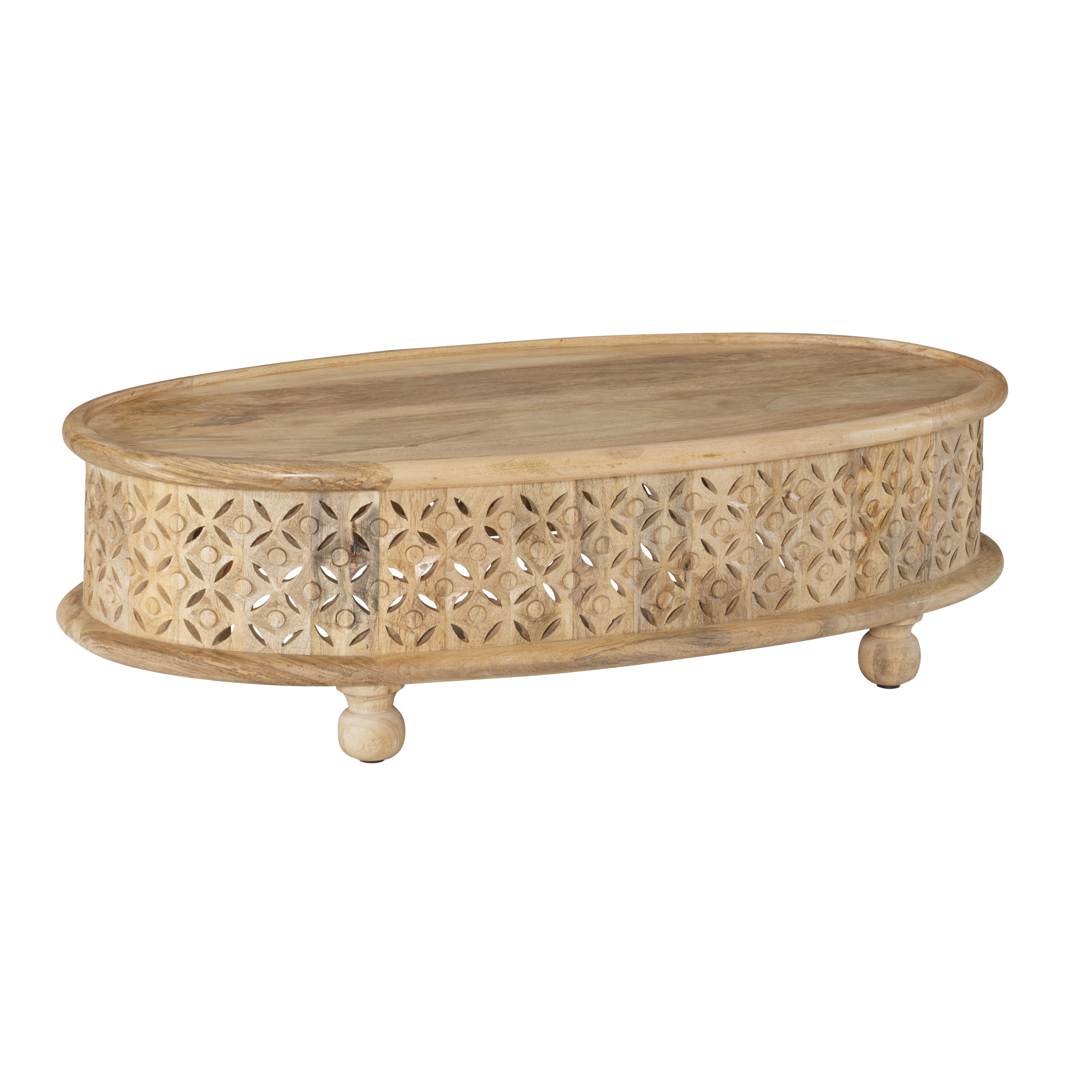 Wood boho coffee deals table