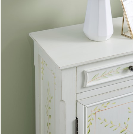 White Hand Painted 2-Door Console