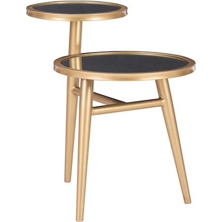 Jolson Two Tiered Mirrored Side Table