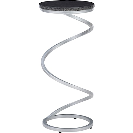 Rian Spiral Drink Table Black Granite