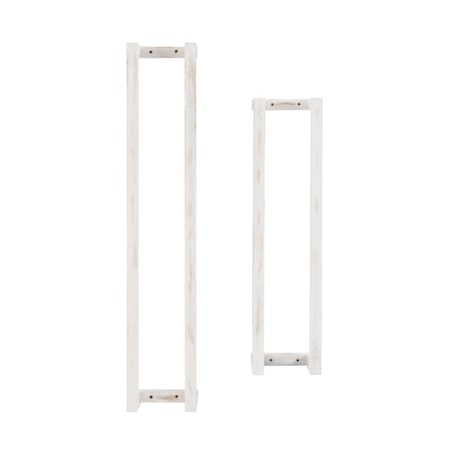 Tesni Wood Towel Rack 2Pk White