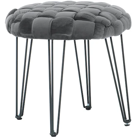 Shadbury Round Stool Grey