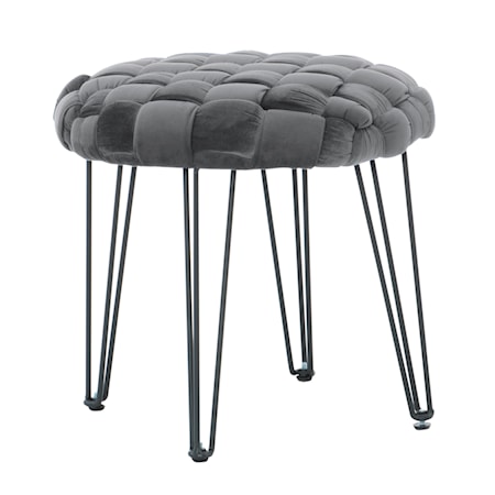 Shadbury Round Stool Grey