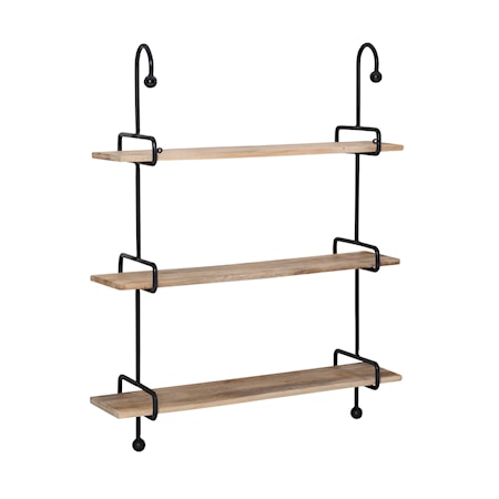 Wesleigh Wall Shelves Black Metal