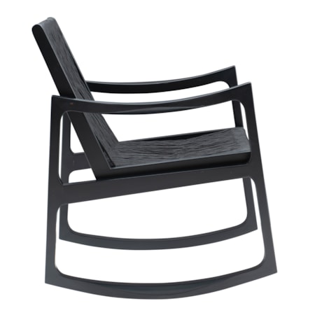 Jeno Woven Rocking Chair Black