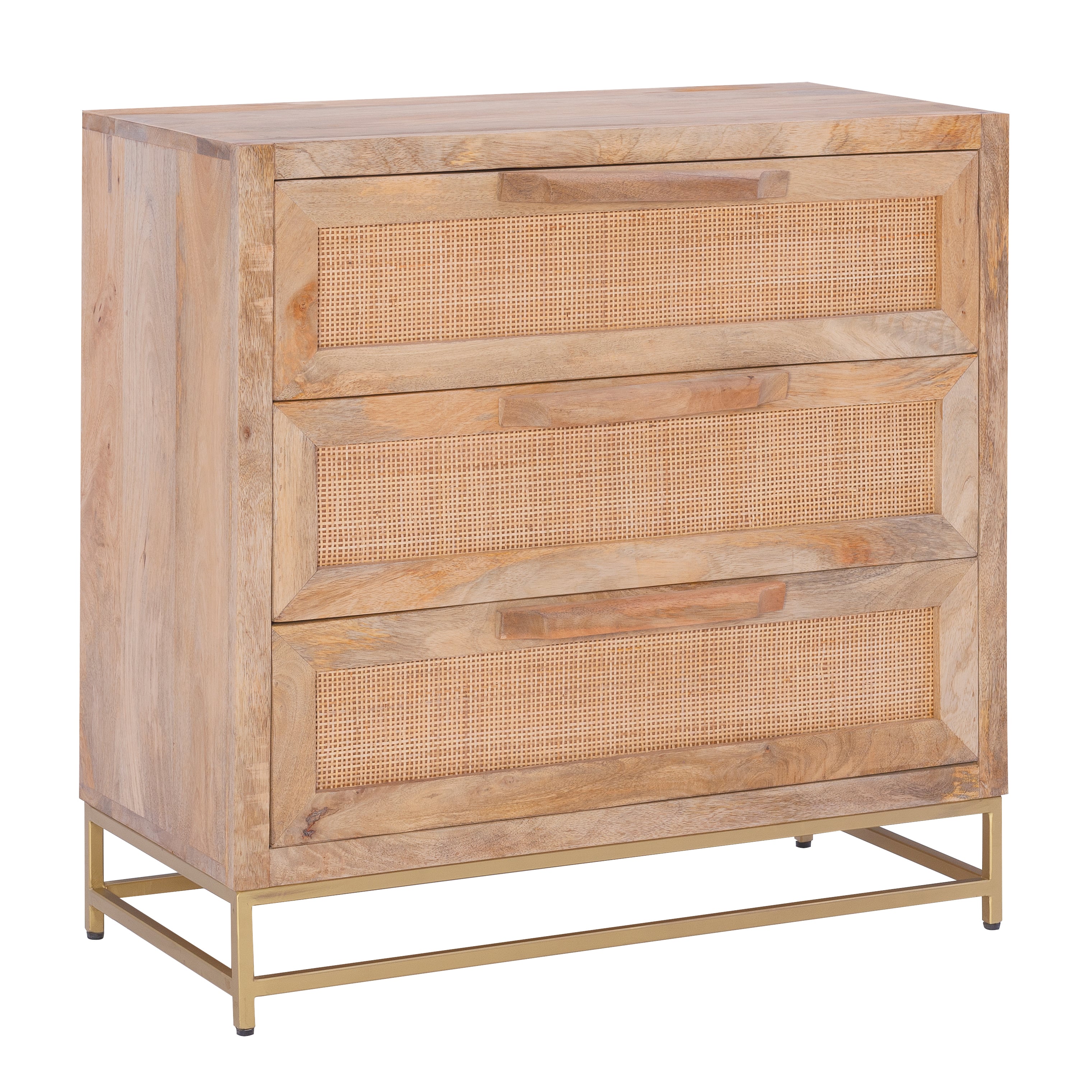 Powell Janie 3-Drawer Rattan Cabinet