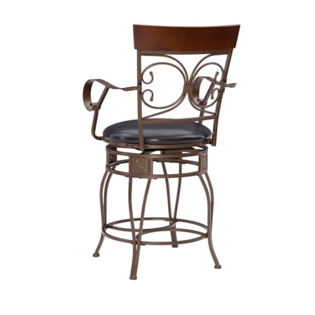 Beeson Big And Tall Counter Stool Arm