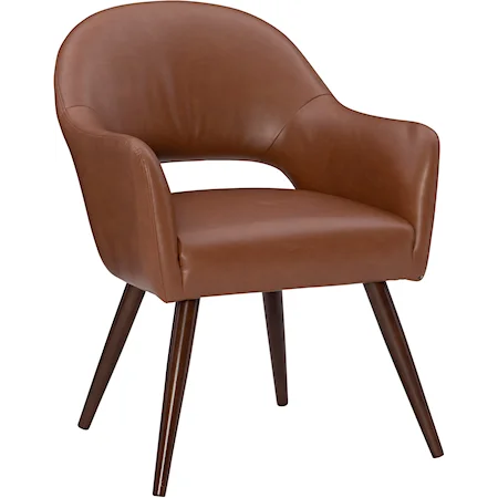 Side Chair with Saddle Upholstery