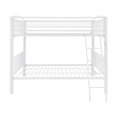 Heavy Metal Full Full White Bunk Bed 