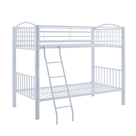 HEAVY METAL TWIN TWIN WHITE BUNK BED