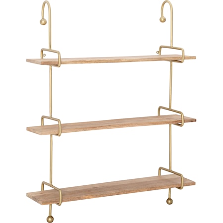 Wesleigh Wall Shelves Gold Metal