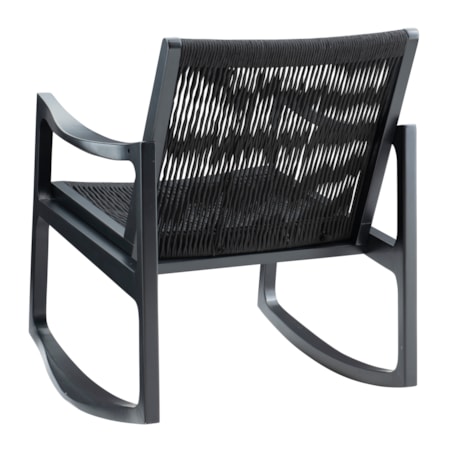 Jeno Woven Rocking Chair Black