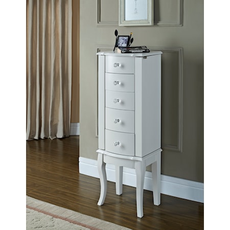 White Jewelry Armoire