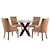 Powell Adler Contemporary Adler 5-Piece Dining Set with Upholstered Chairs