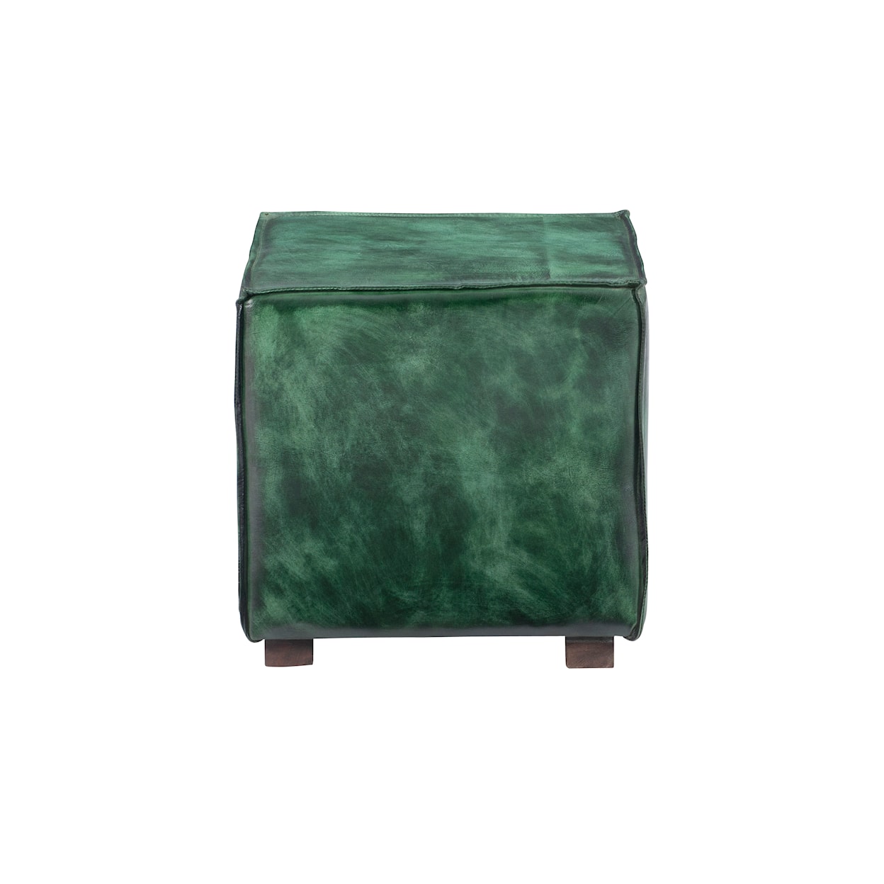 Powell Decter Decter Leather Ottoman Green