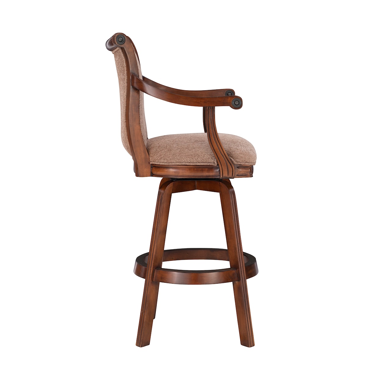 Powell Warm Cherry Swivel Bar Stool