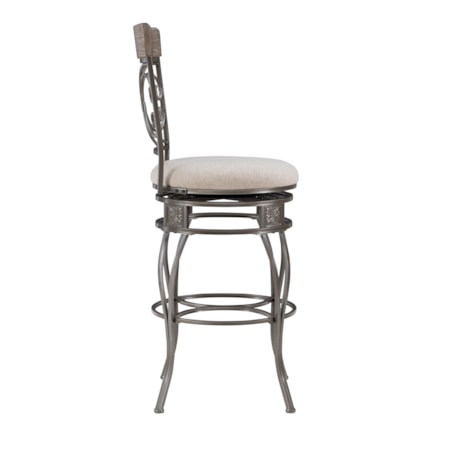 Beeson Big And Tall Barstool Pewter