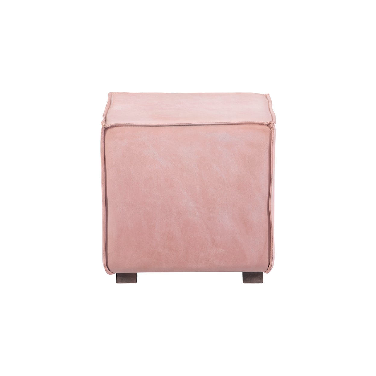 Powell Decter Decter Leather Ottoman Pink