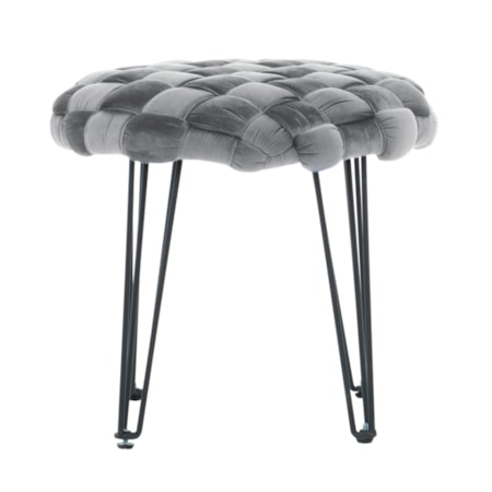 Shadbury Round Stool Grey