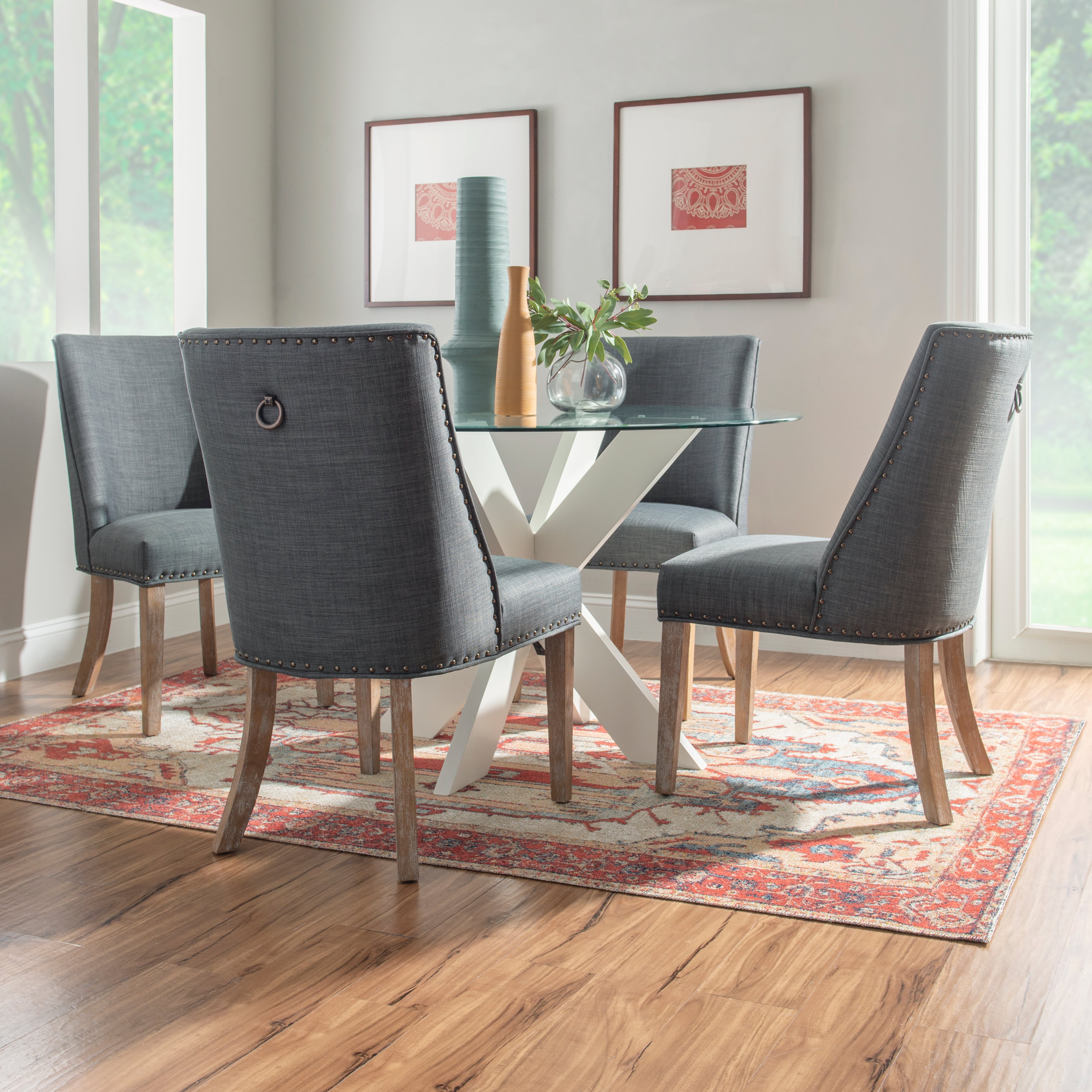 Powell Adler 20D2015DTW Contemporary Adler X Base Dining Table with