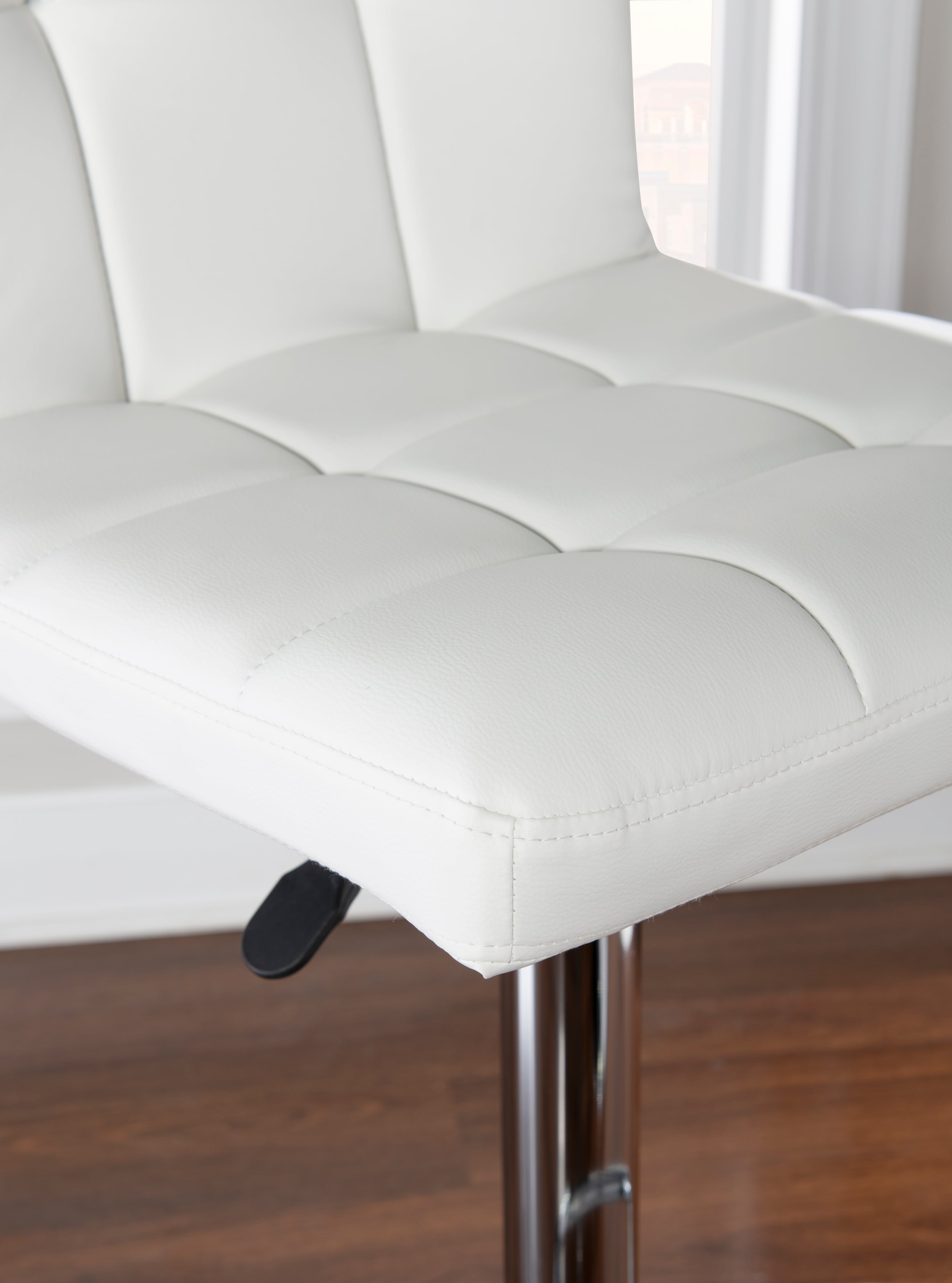 White Quilted Bar Stool