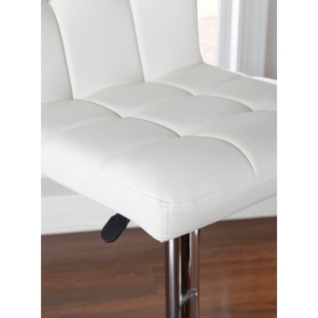 White Quilted Bar Stool