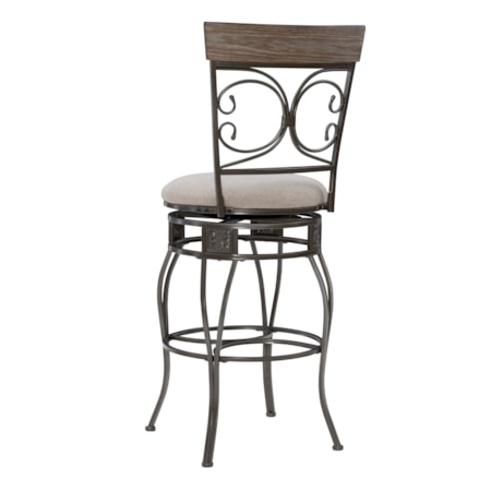 Beeson Big And Tall Barstool Pewter