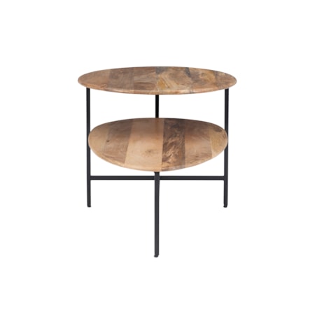 Tavin Two Tiered Coffee Table Natural Black