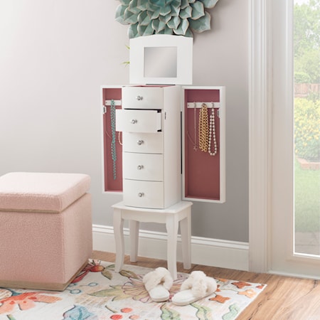 White Jewelry Armoire