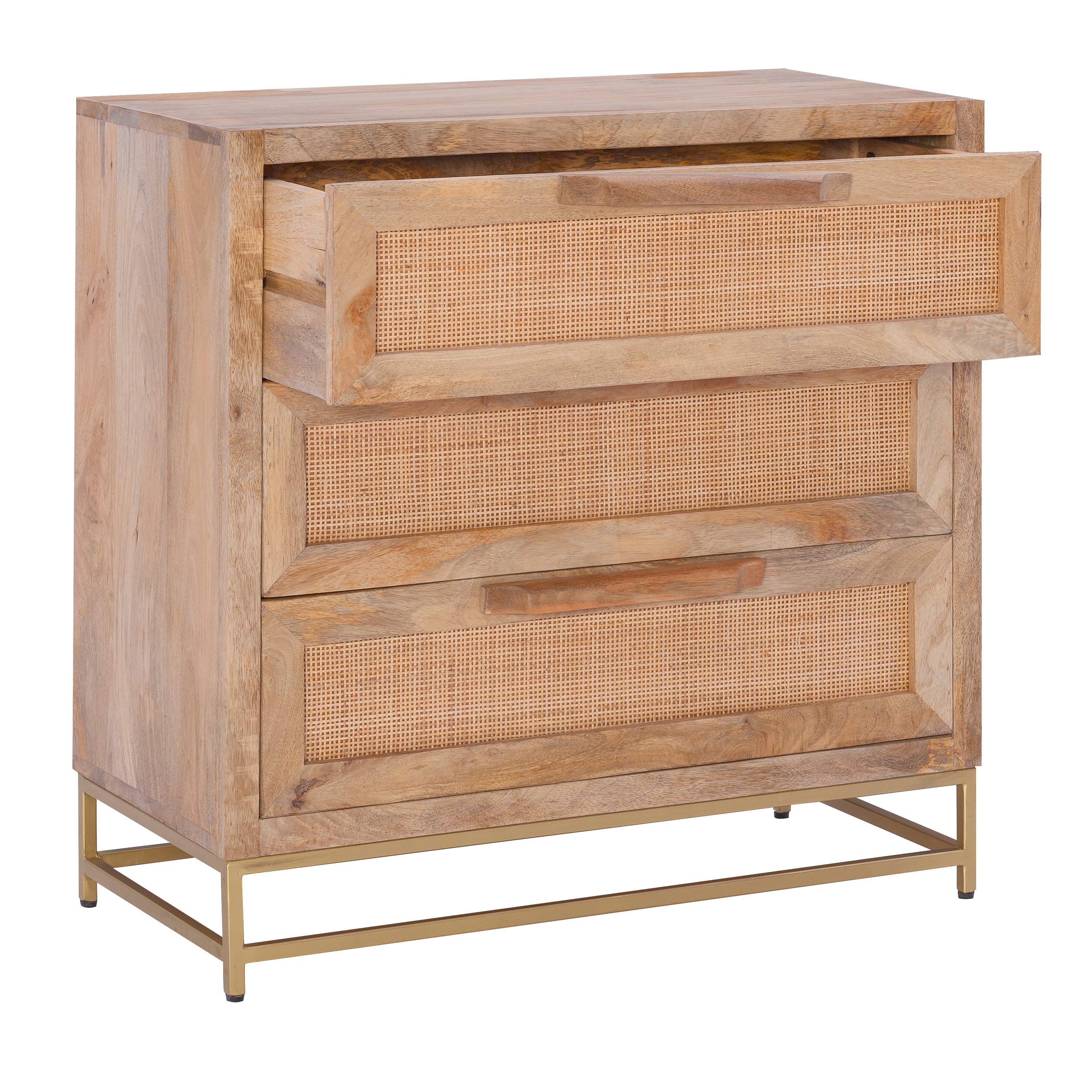 Powell Janie 3-Drawer Rattan Cabinet