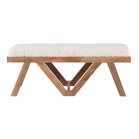 Byan Upholstered Bench Brown