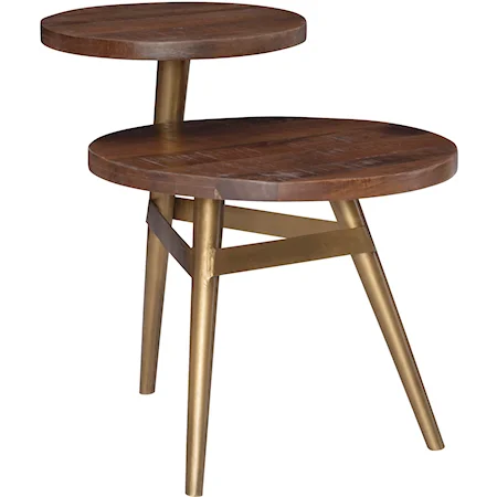 Collis Two Tiered Side Table Gold
