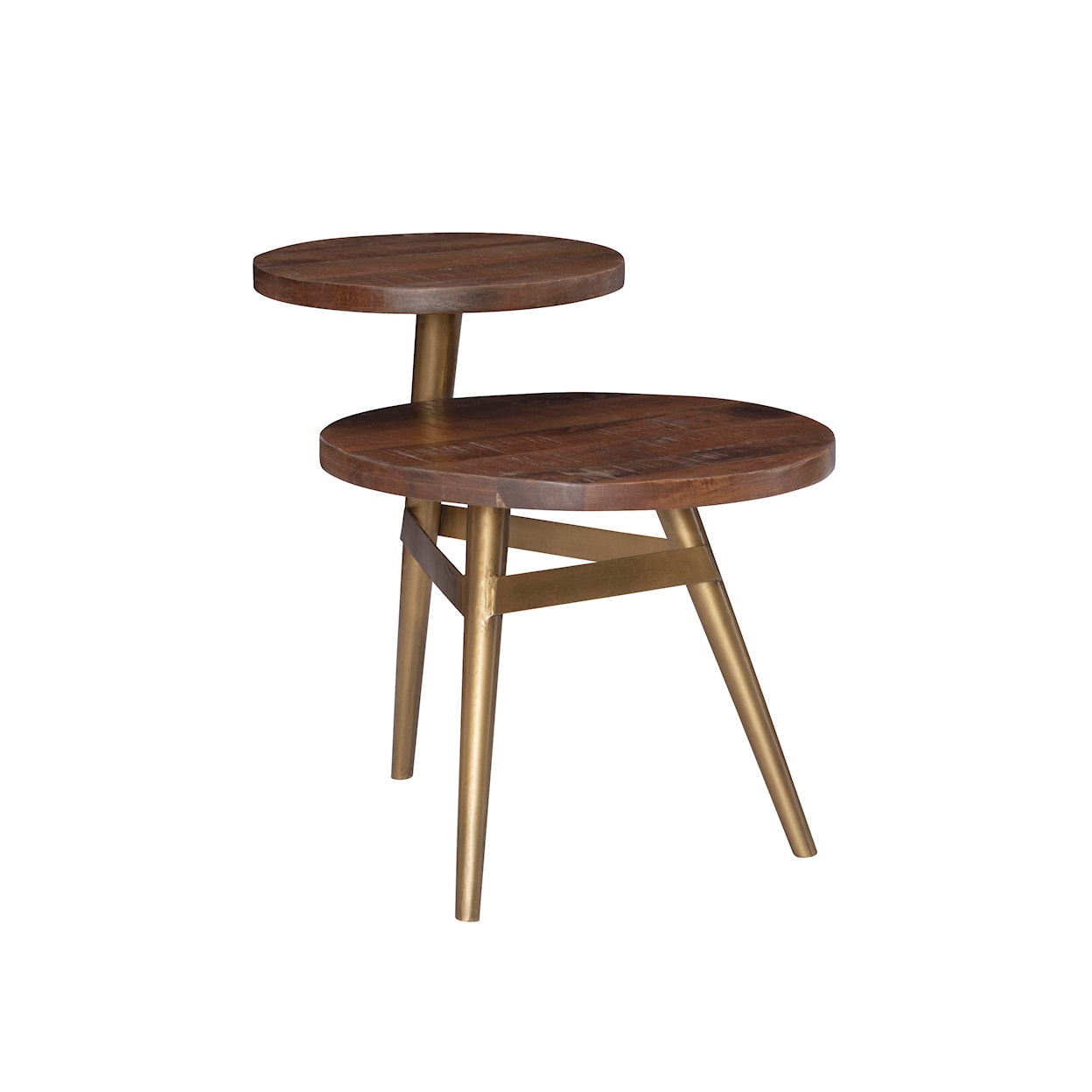 Powell Collis Collis Two Tiered Side Table Gold