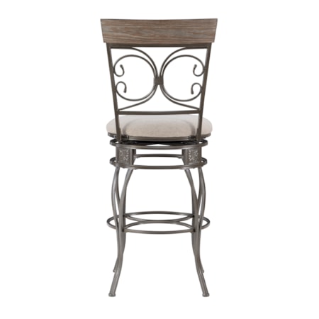 Beeson Big And Tall Barstool Pewter