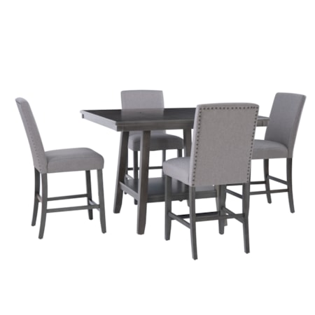 5-Piece Counter-Height Dining Set