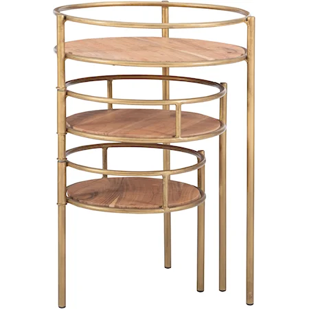 Collis Three Tiered Plant Stand Gold