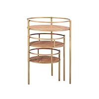 Collis Three Tiered Plant Stand Gold