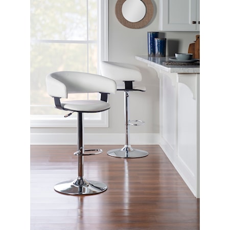 Barrel & Chrome Bar Stool