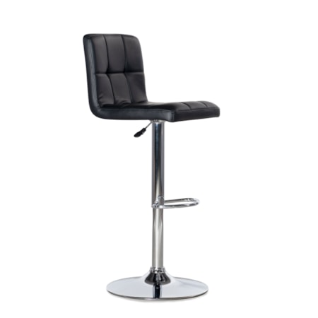 Black Quilted Bar Stool