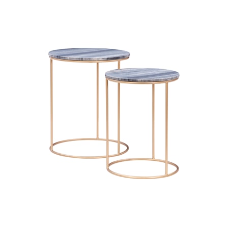 Fonner Nesting Tables Grey Marble