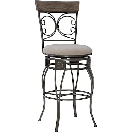 Beeson Big And Tall Barstool Pewter