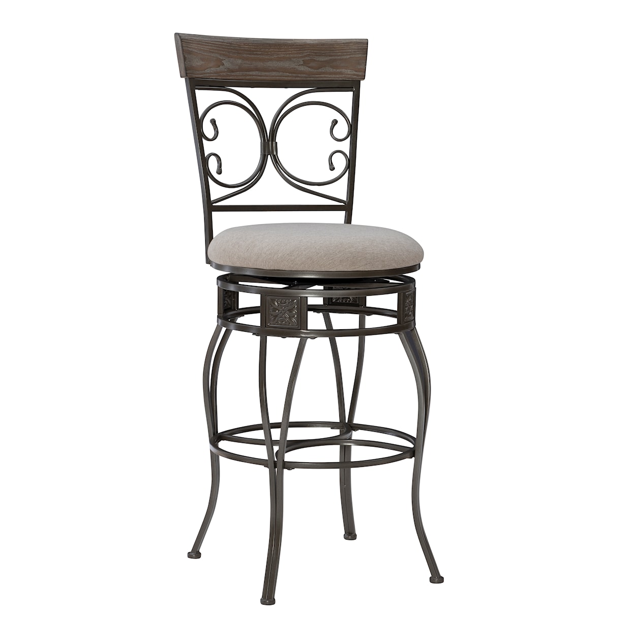 Powell Beeson Beeson Big And Tall Barstool Pewter