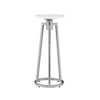 Powell Shawna Adjustable Drink Table With White Marble Top