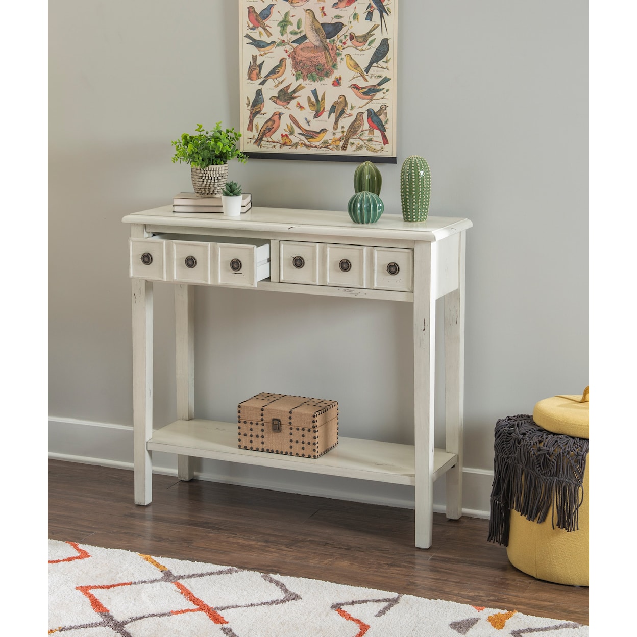 Powell Sadie 38 Inch Console Cream